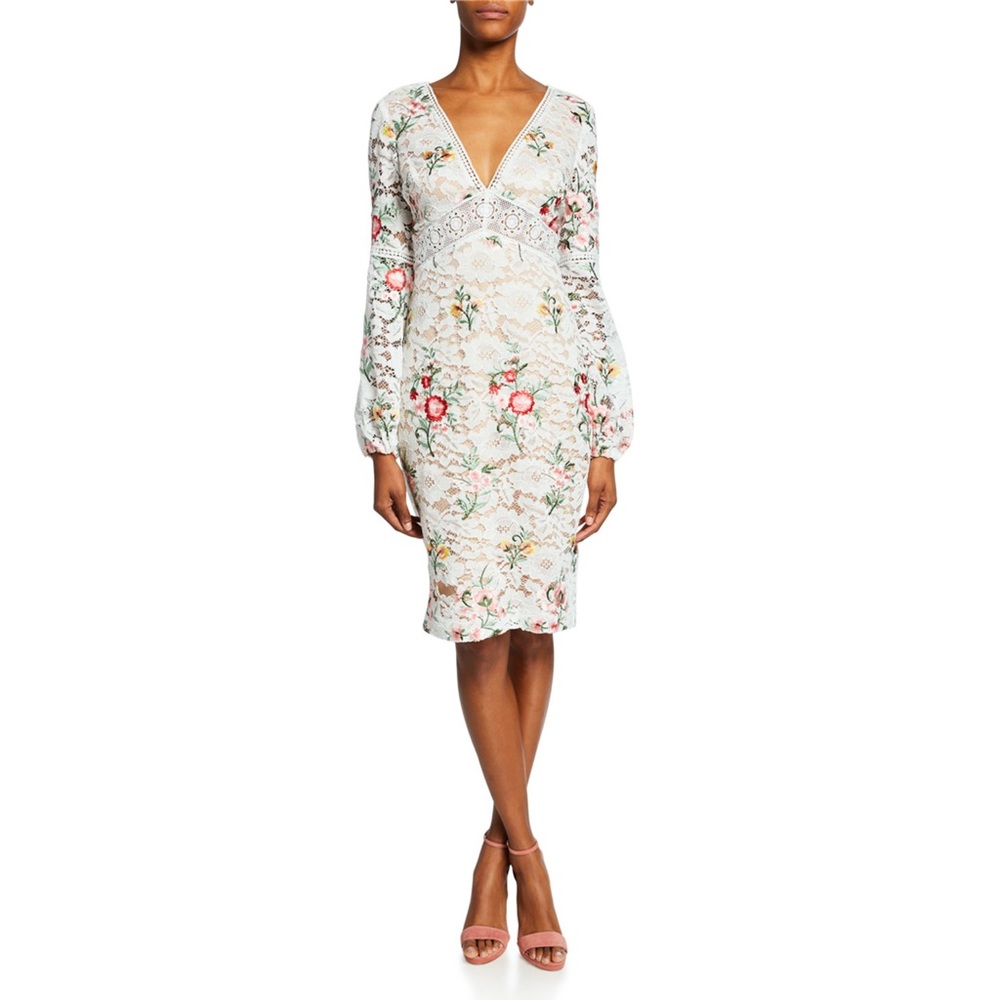 Badgley Mischka Lace Boho Cocktail Dress